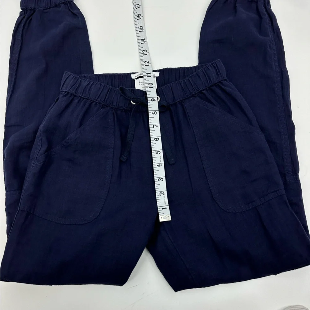 Nicole Miller Linen Navy Utility Joggers Pants XS - Picture 8 of 12